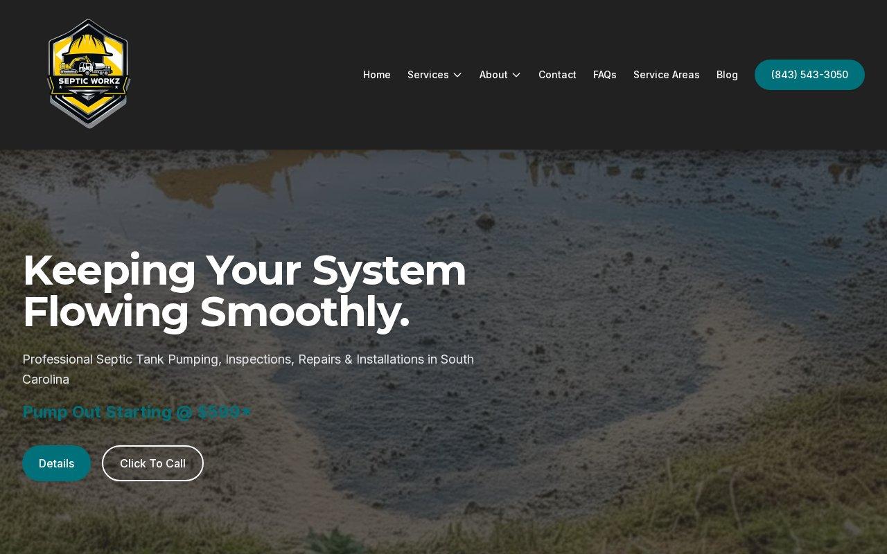 SepticWorkz website screenshot